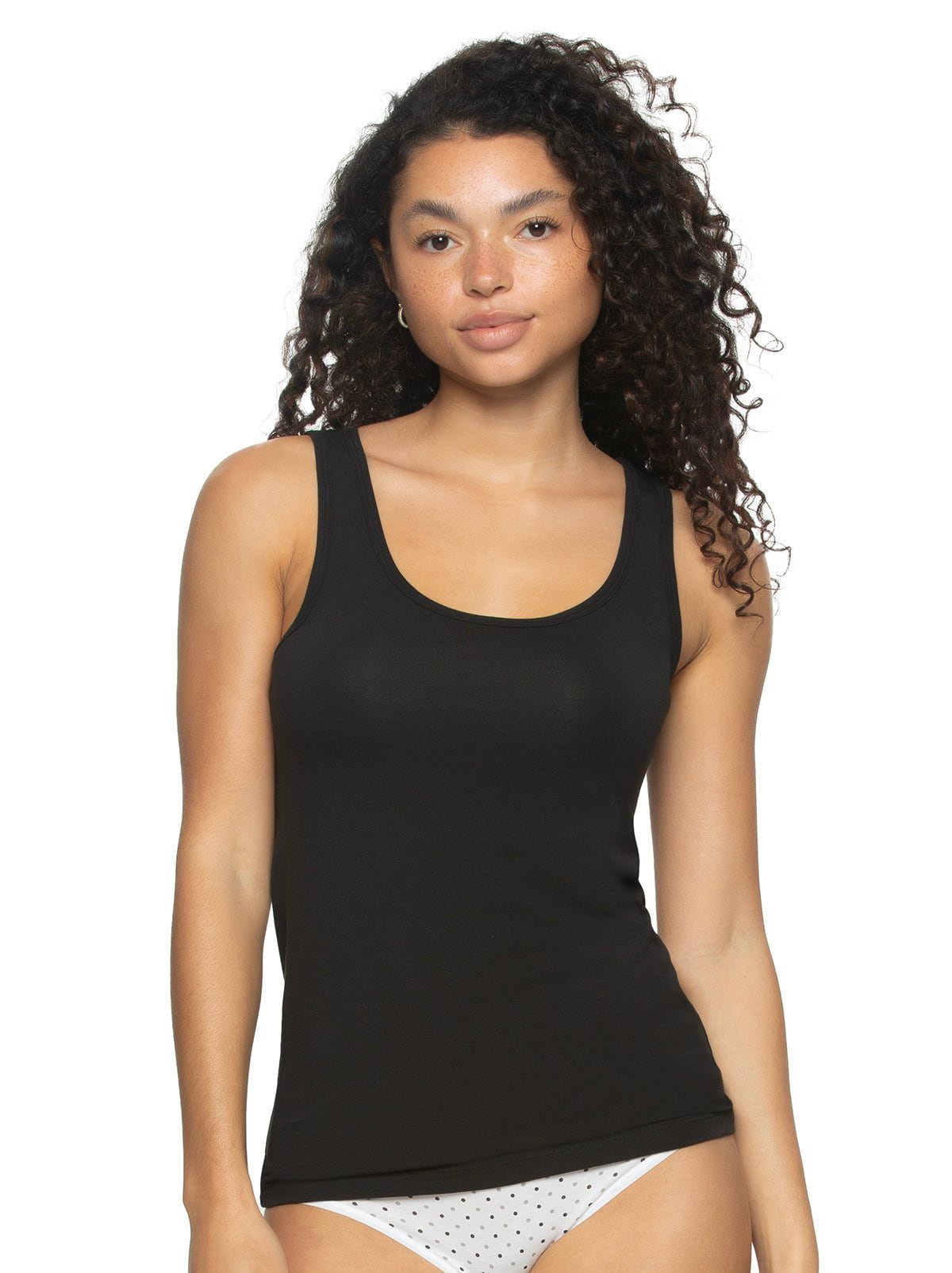 Cotton Modal Stretch Layering Tank Top 3-Pack - Black White | Felina Loungewear