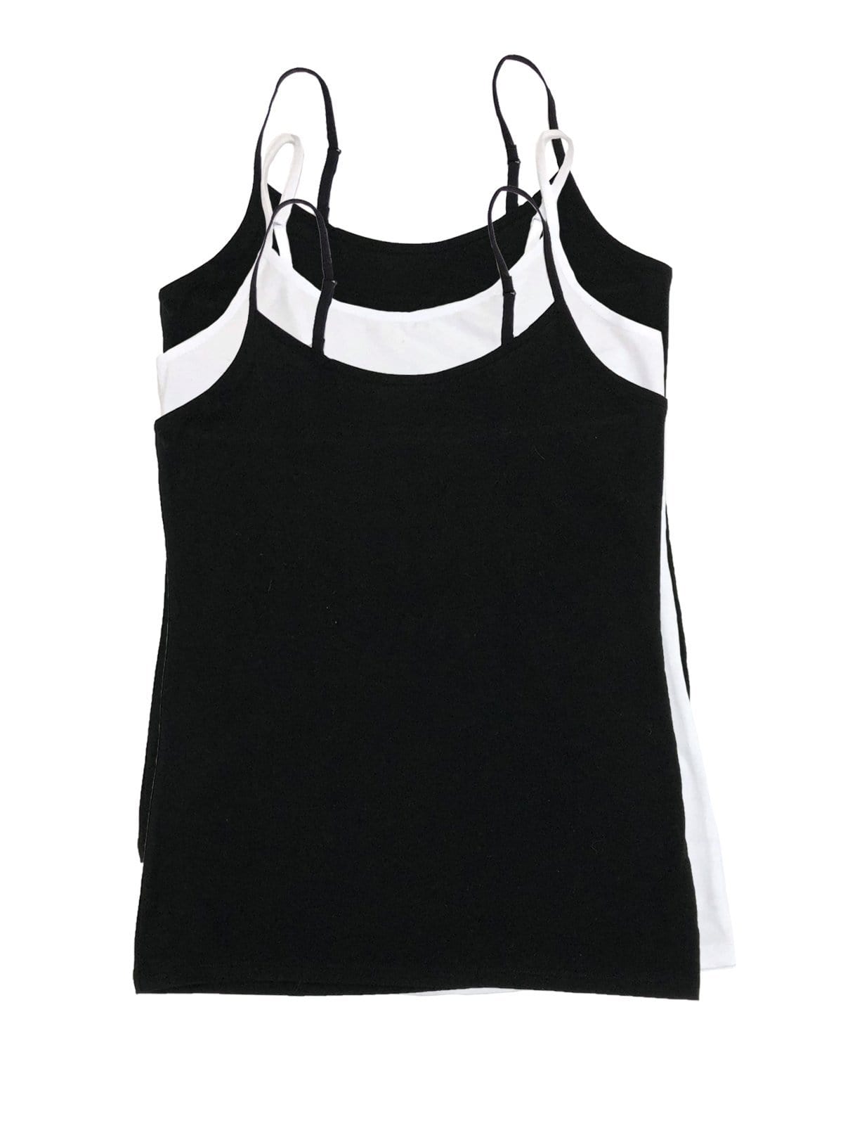 Cotton Modal Stretch Camisole 3-Pack - Black White | Felina Loungewear