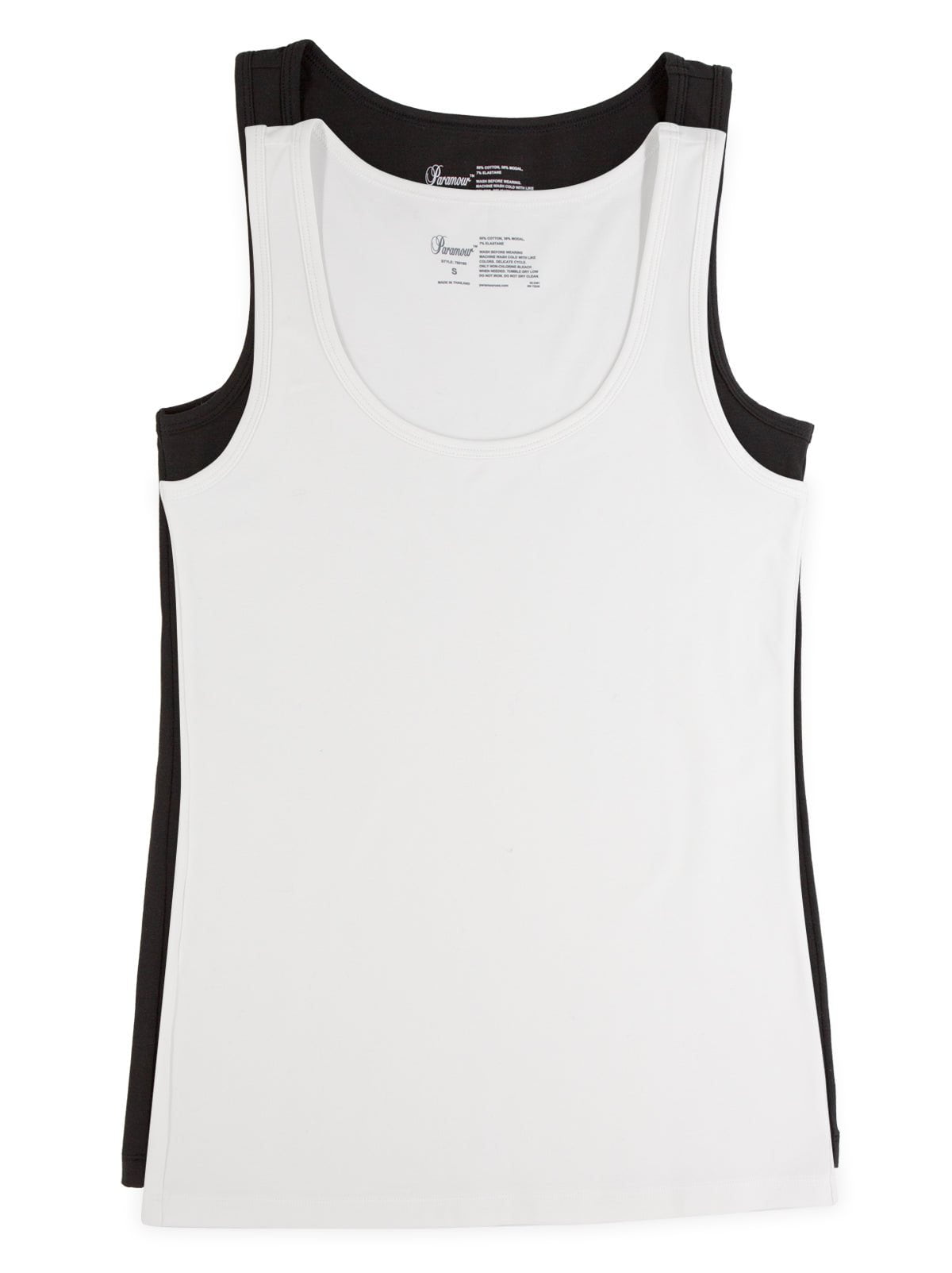 Cotton Modal Stretch Layering Tank Top 2-Pack - Tuxedo | Felina Loungewear