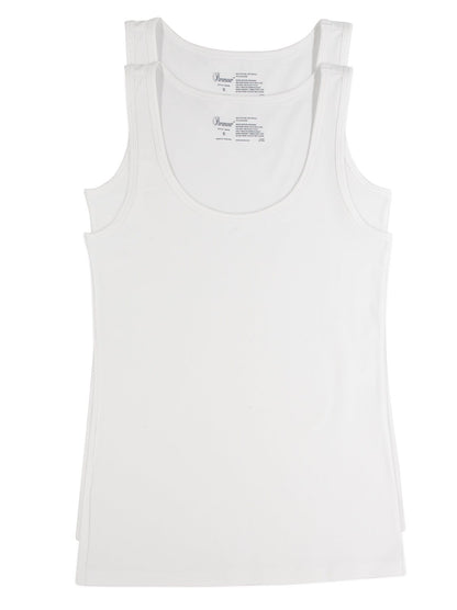 Cotton Modal Stretch Layering Tank Top 2-Pack - Tuxedo | Felina Loungewear