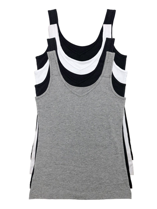 Cotton Modal Stretch Reversible Tank Top 4-Pack - Basics | Felina Loungewear