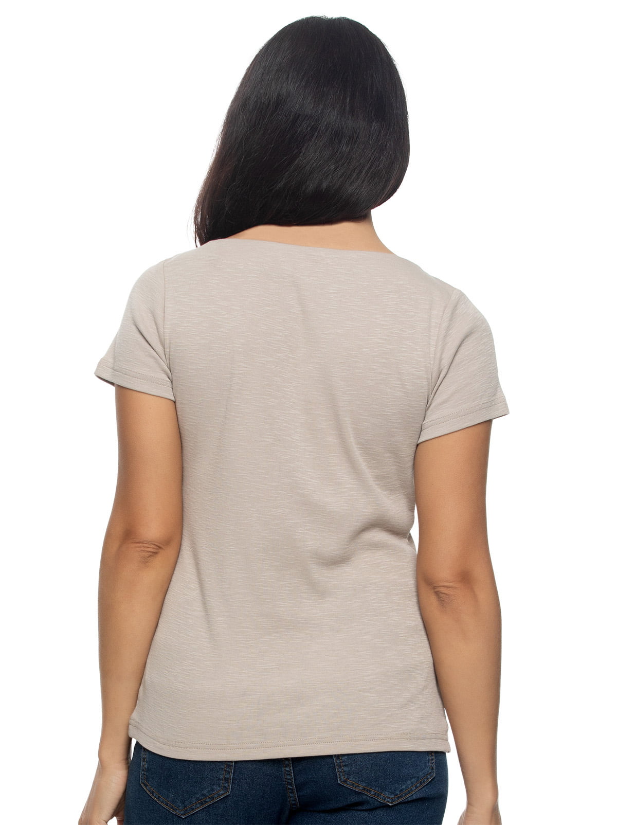 Slub Jersey Boatneck T-Shirt - Oatmeal | Felina Loungewear