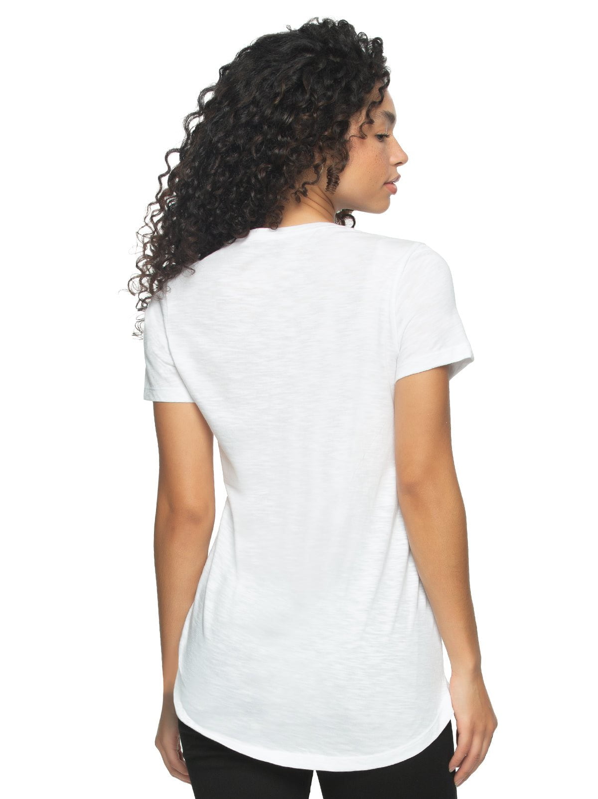 Slub Jersey Crew Neck T-Shirt - White | Felina Loungewear