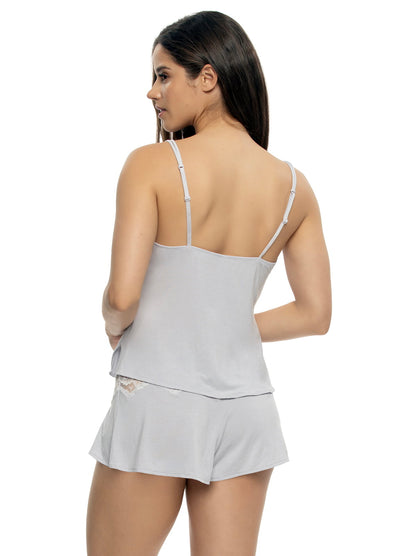 Jezebel by Felina Myrna Modal & Lace Sleepwear Set - Evening Haze | Felina Sleepwear