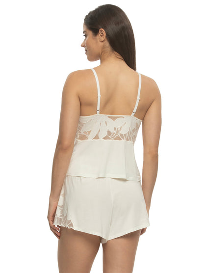Annalisa Shorts & Cami Pajama Set - Whisper White | Felina Sleepwear